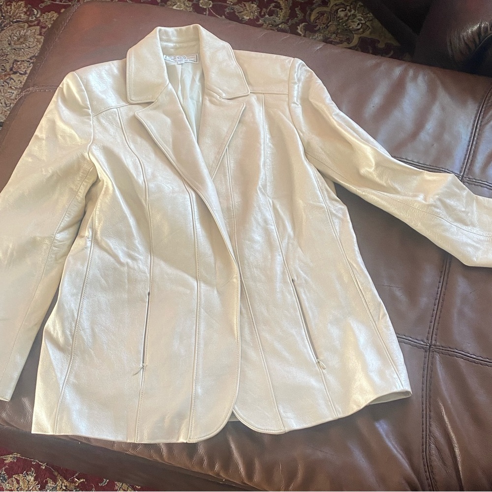 St. John Cream leather jacket